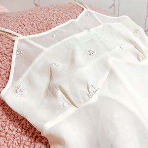 Gillian & O’Malley Sheer Embroidered Top